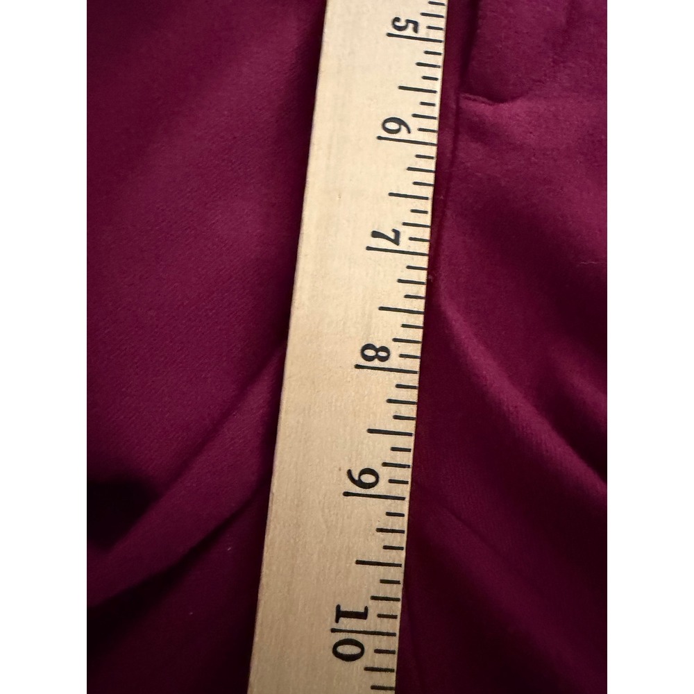Banana Republic Logan Dress Pants Burgundy Straight Leg Trousers Womens 0 - Picture 5 of 6